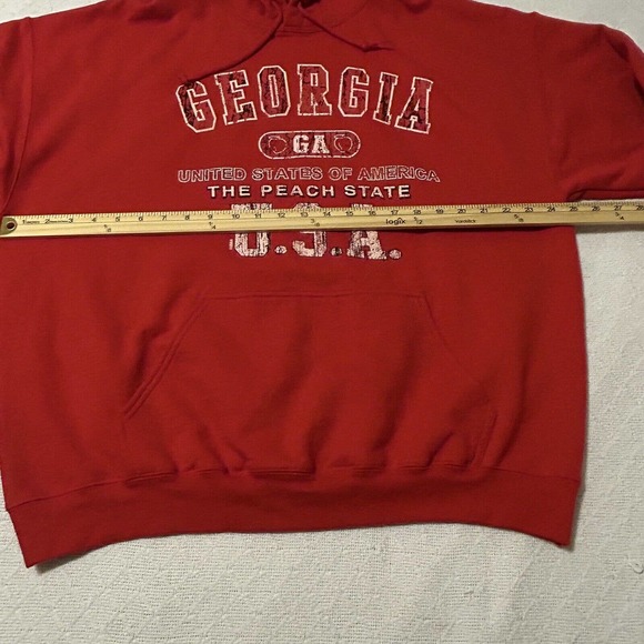 Gildan Georgia Hoodie Mens size XL The Peach State USA Dadcore - Picture 10 of 16